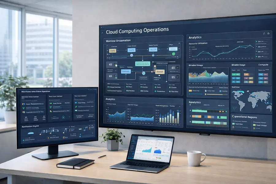 enterprise AI orchestration dashboard representing agent infrastructure