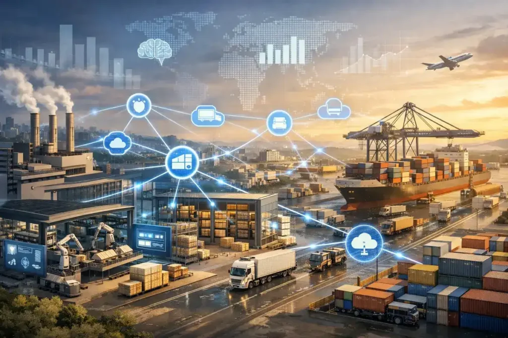 Artificial intelligence automating supply chain operations across logistics and manufacturing industries