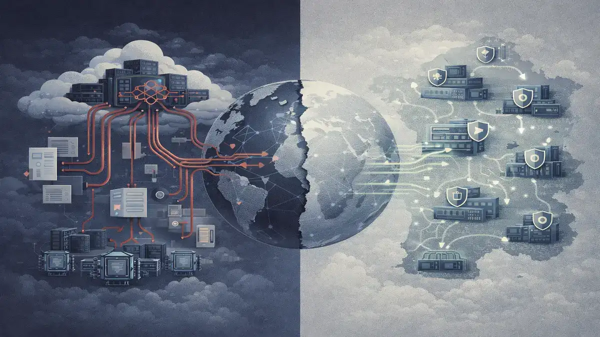 Reflection AI sovereign infrastructure vs centralized AI API systems visualization