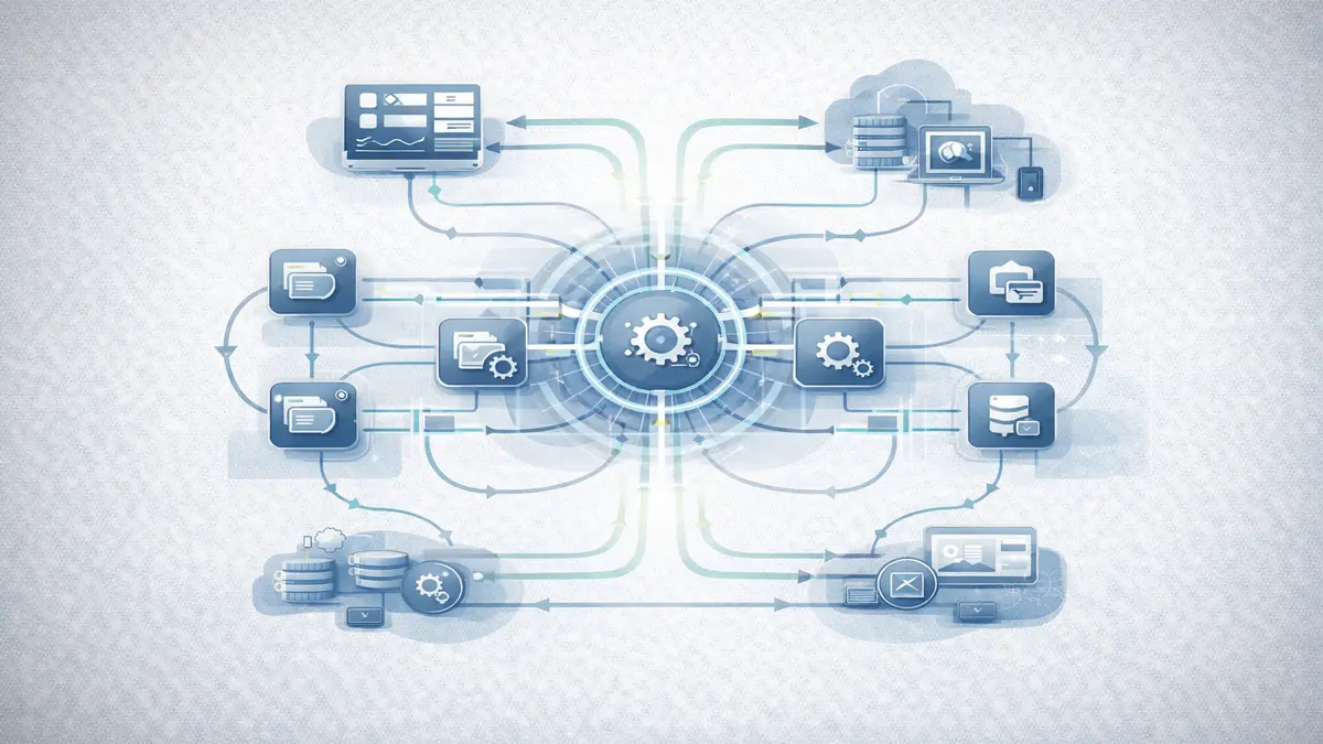 AI agent operating system managing enterprise workflows and orchestration layers
