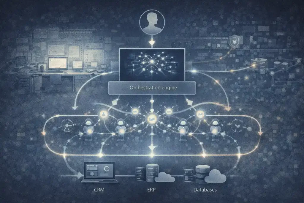 Multi-agent orchestration system architecture for enterprise AI workflows